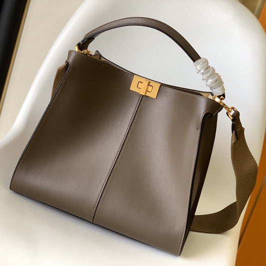 Peekaboo X-lite medium 30cm Bag brown lambskin gold hardware mysite