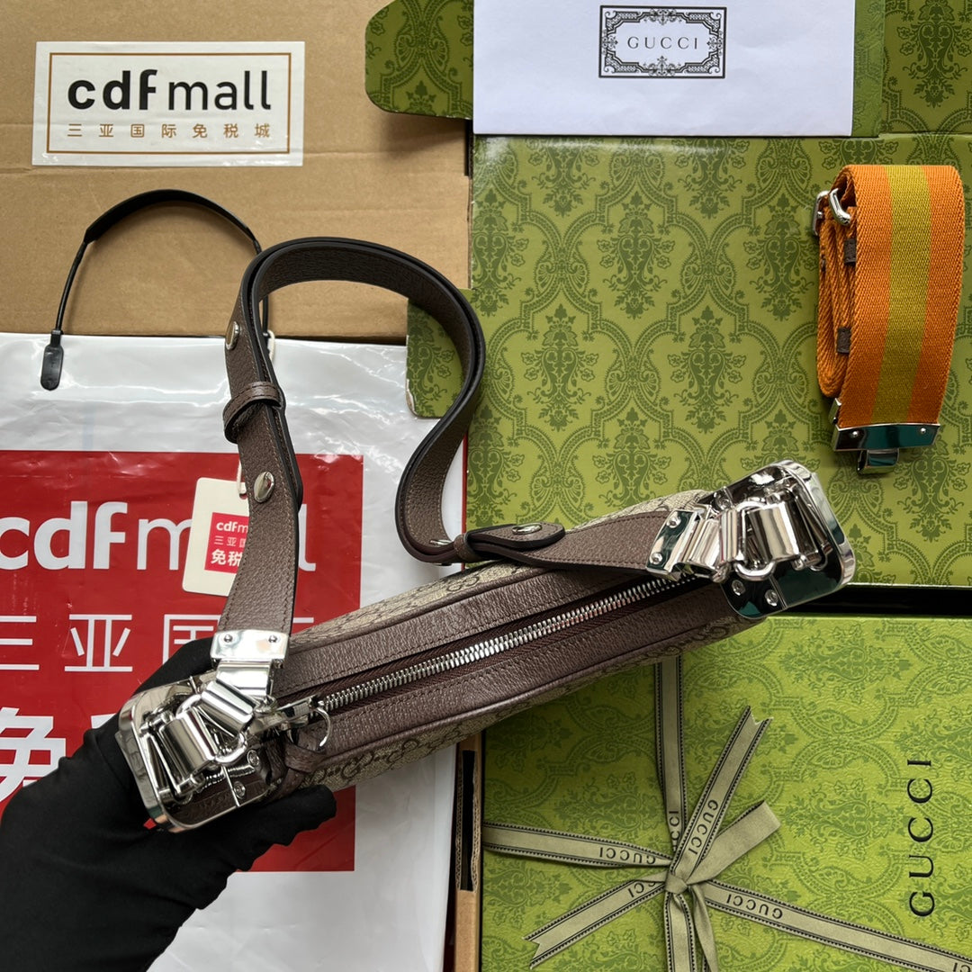 Gucci Attache bag 23 Brown Beige Canvas 239983 mysite