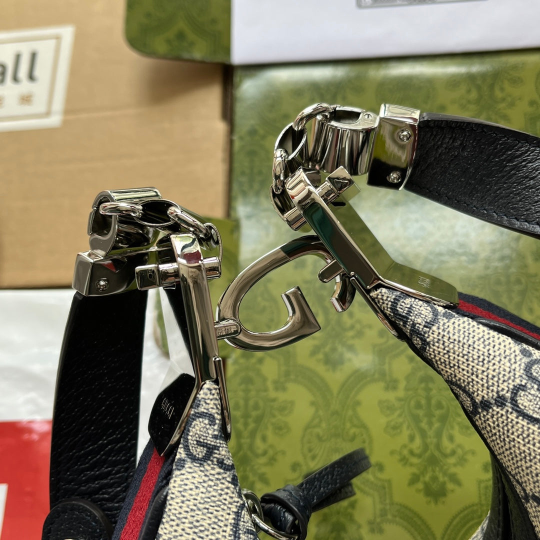 Gucci Attache bag 23 Black Beige Canvas 239982 mysite