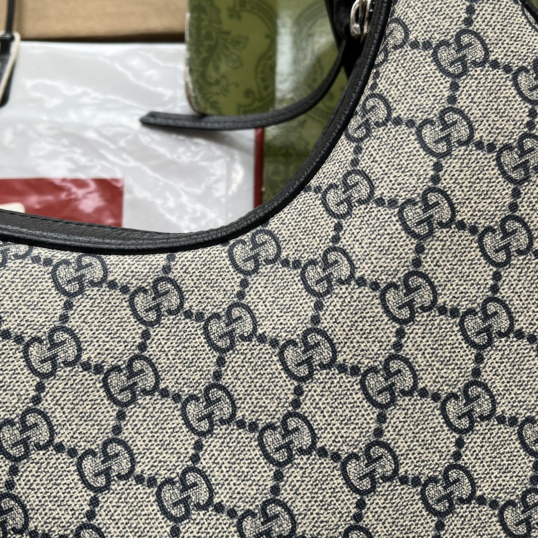 Gucci Attache bag 23 Black Beige Canvas 239982 mysite