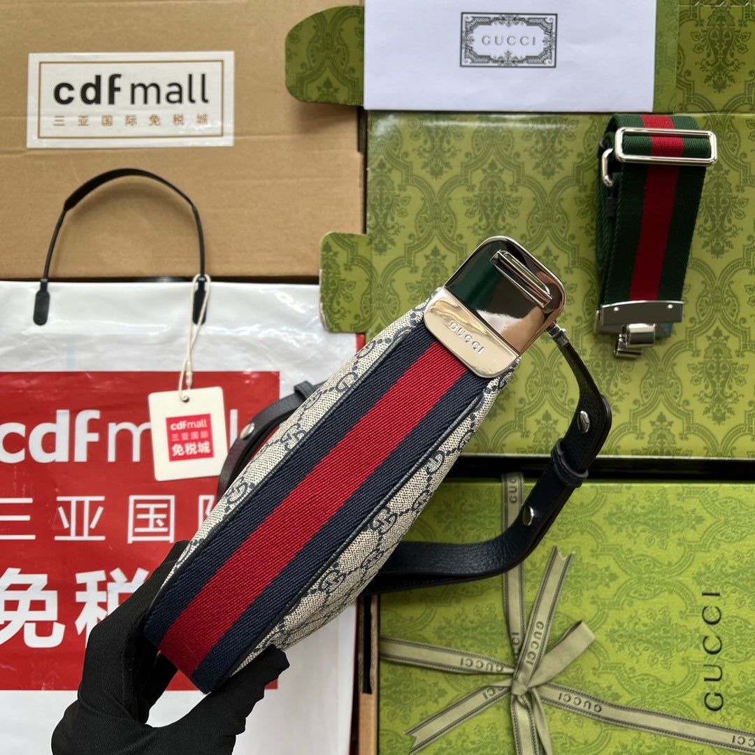 Gucci Attache bag 23 Black Beige Canvas 239982 mysite