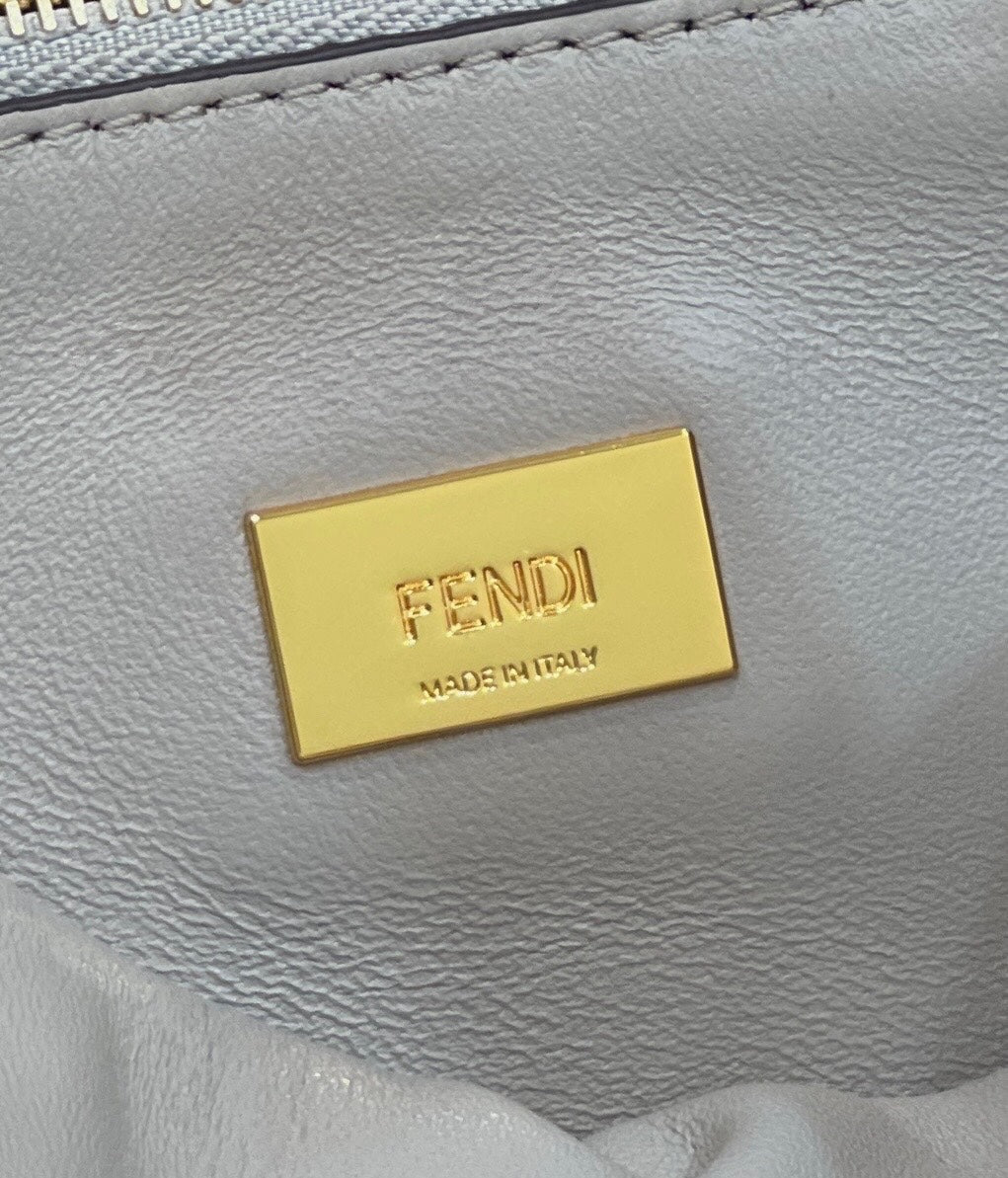 FENDI PEEKABOO 27 IN BLACK CALFSKIN WITH GOLD HARDWARE mysite