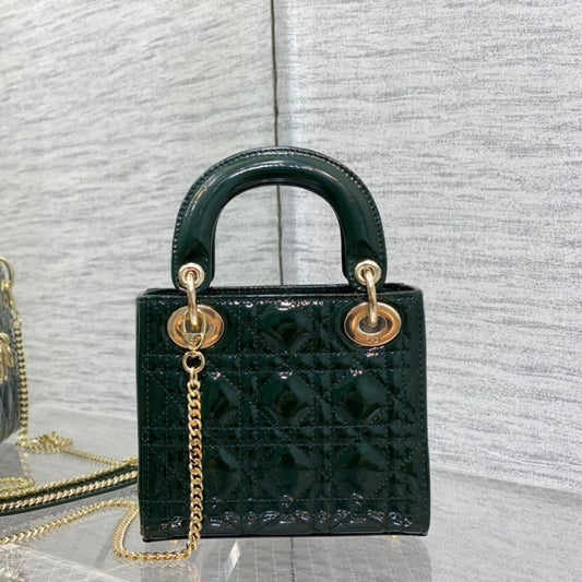 mini lady 17 blue green patent calfskin mysite