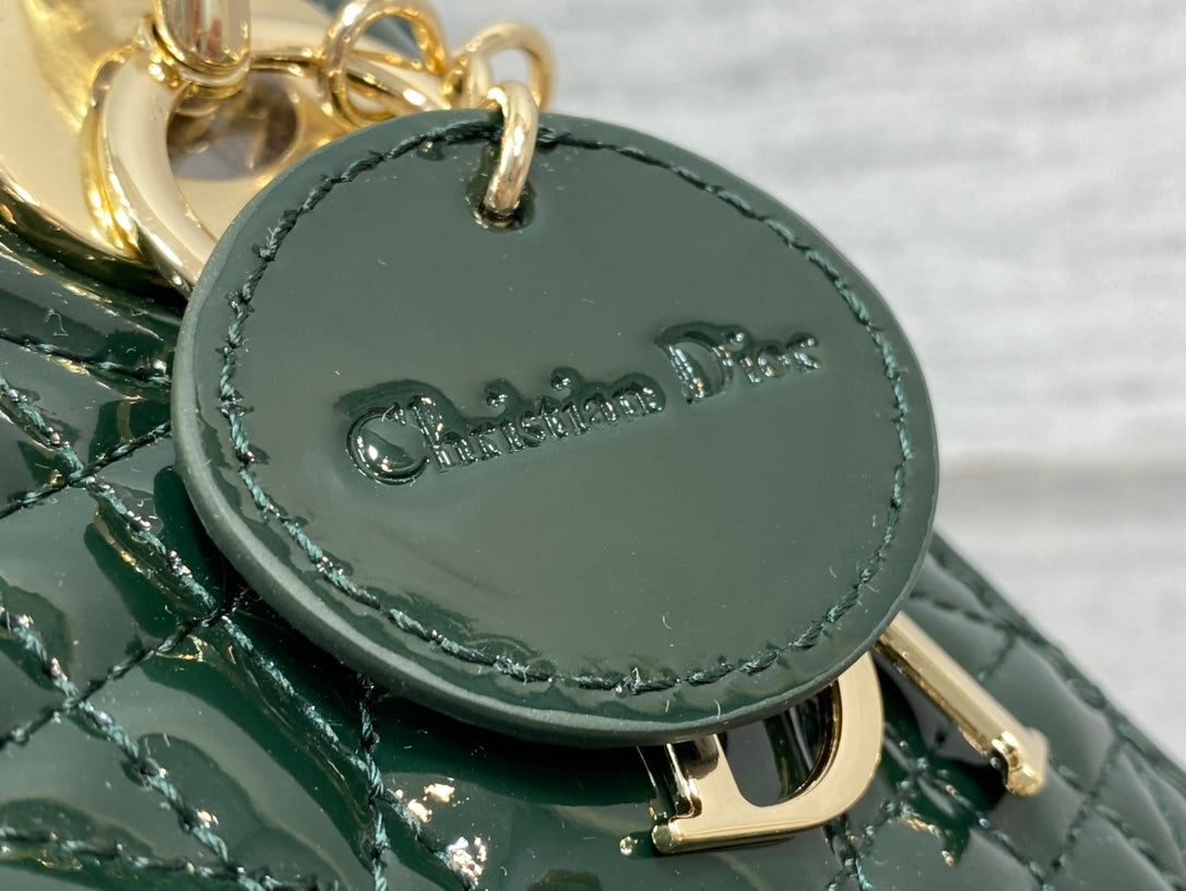 mini lady 17 blue green patent calfskin mysite