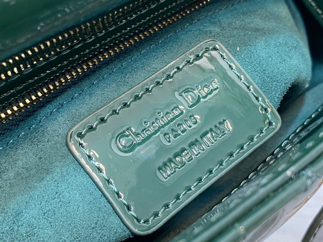 mini lady 17 blue green patent calfskin mysite