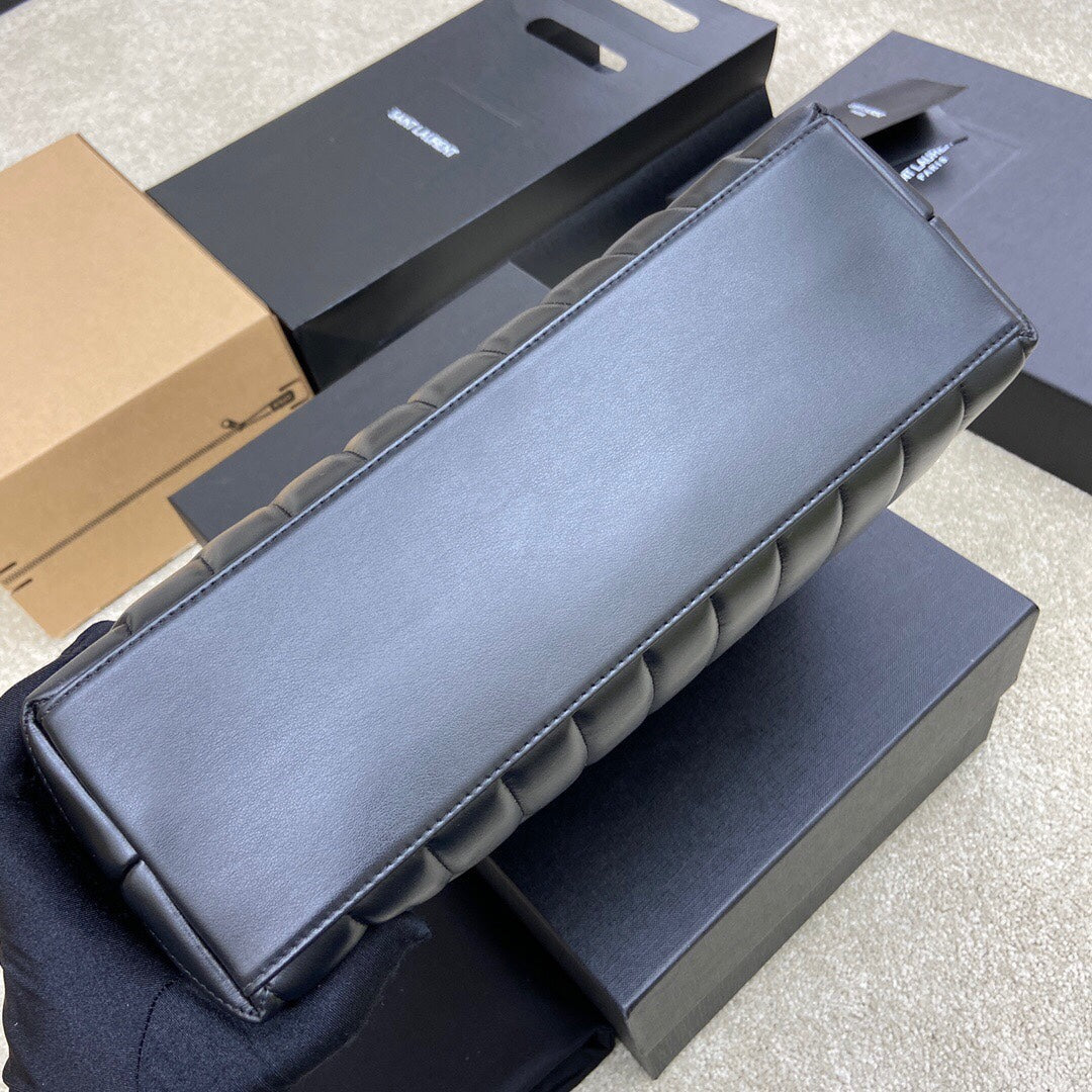 LOULOU MEDIUM 32 BLACK  QUILTED LEATHER SILVER HARDWARE mysite