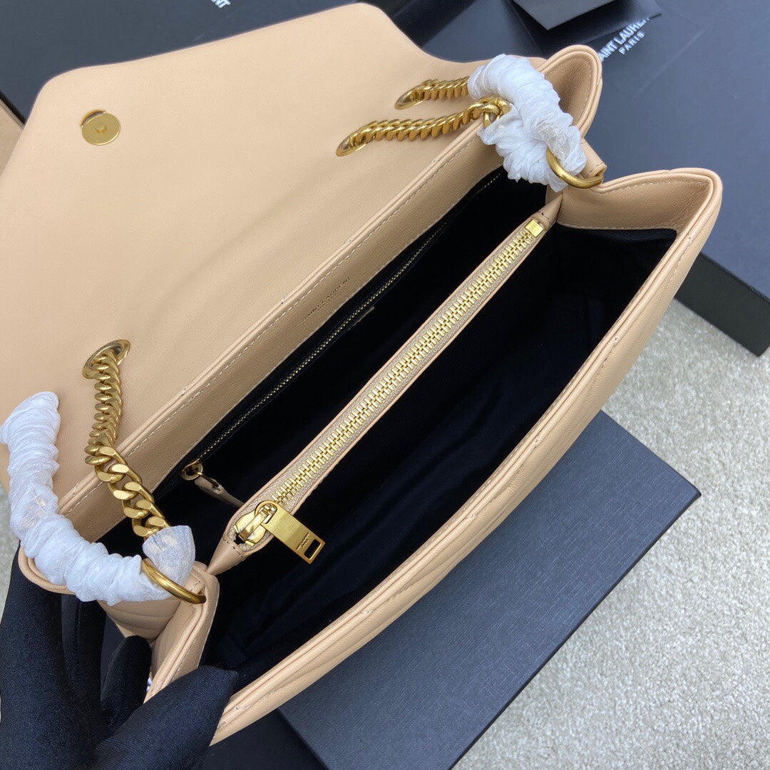 LOULOU MEDIUM 32 CREAM QUILTED LEATHER GOLD HARDWARE mysite