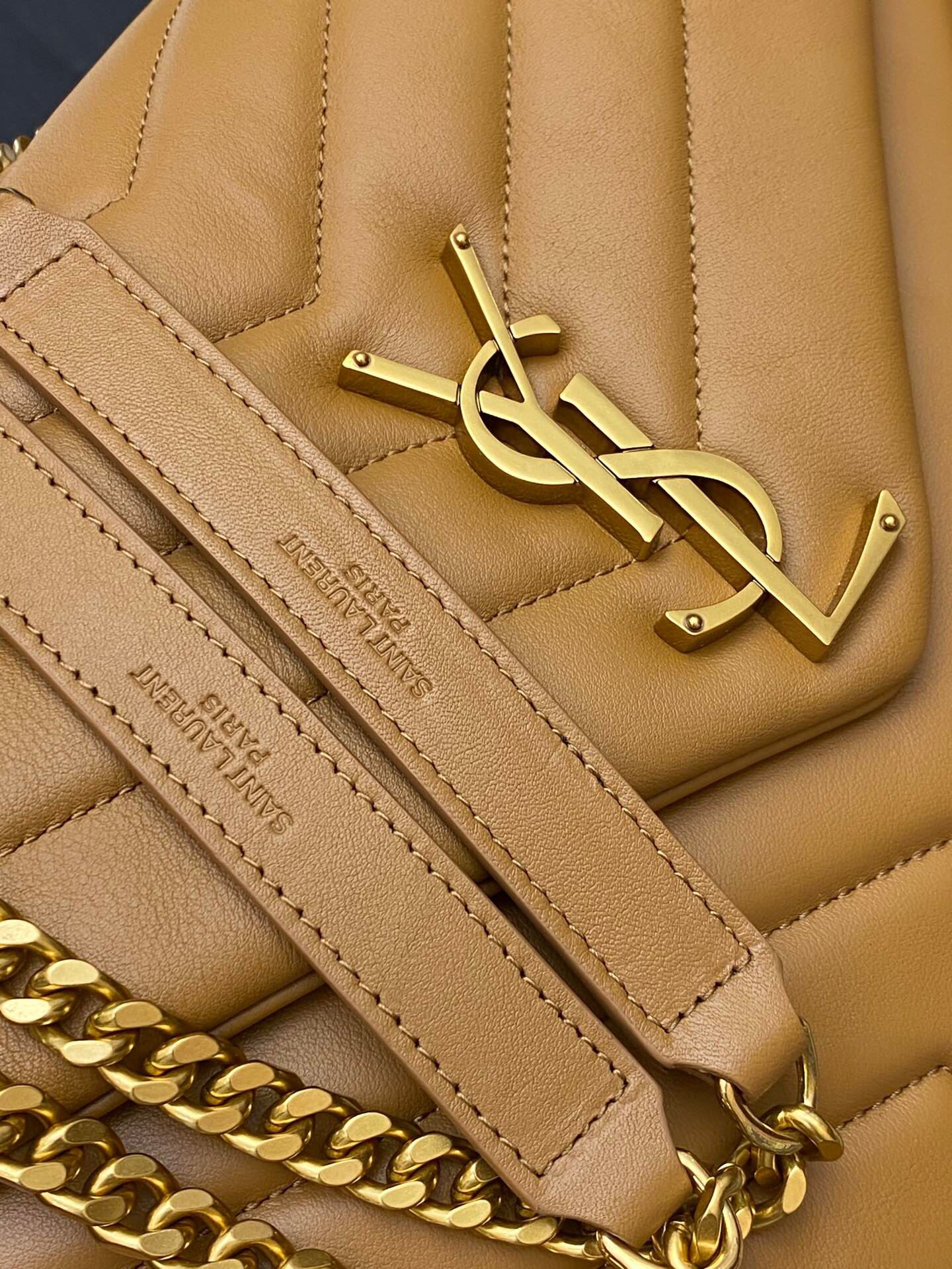 LOULOU MEDIUM 32 BROWN QUILTED LEATHER GOLD HARDWARE mysite