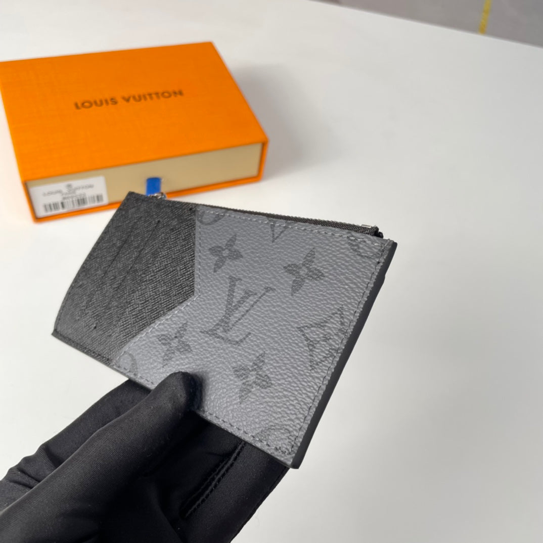 LV M69533 Coin Card Holder Grey Black Monogram Canvas 221510 mysite