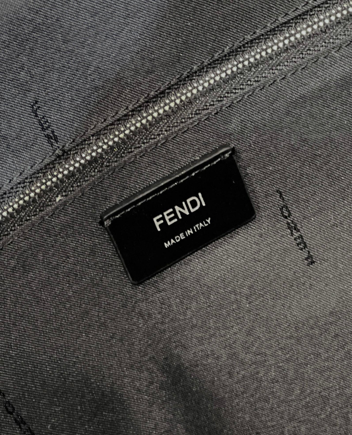 FENDI STRIKE LARGE 46 FF BLACK JACQUARD FABRIC BACKPACK mysite