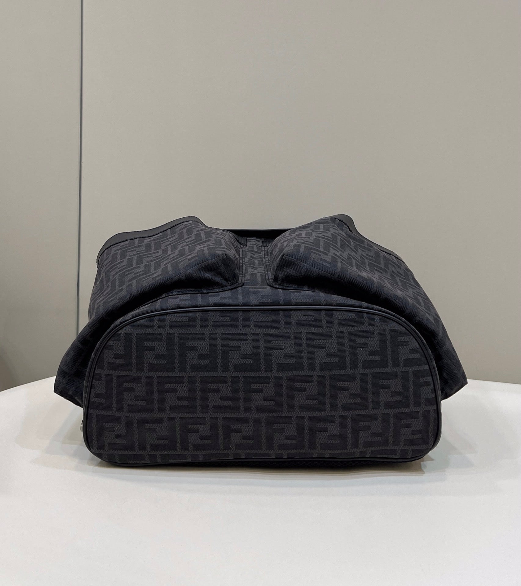 FENDI STRIKE LARGE 46 FF BLACK JACQUARD FABRIC BACKPACK mysite