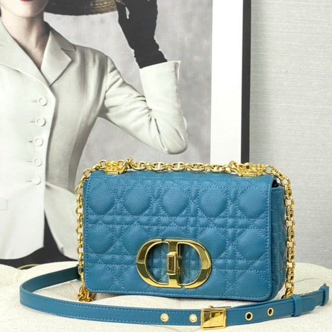 SMALL CARO BAG 20 OCEAN BLUE CALFSKIN mysite