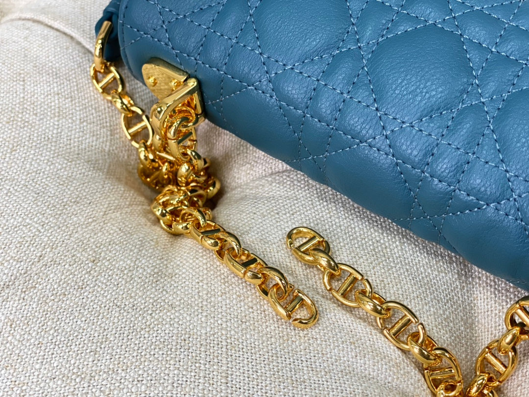 SMALL CARO BAG 20 OCEAN BLUE CALFSKIN mysite