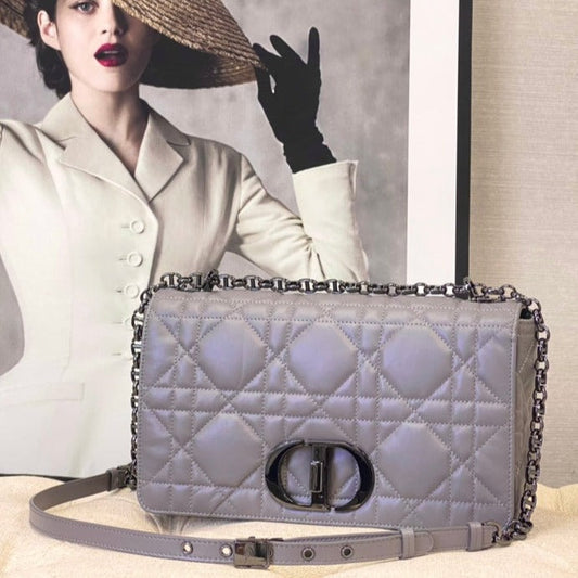 LARGE CARO BAG 28 OPALINE PURPLE CALFSKIN BLACK HARDWARE mysite