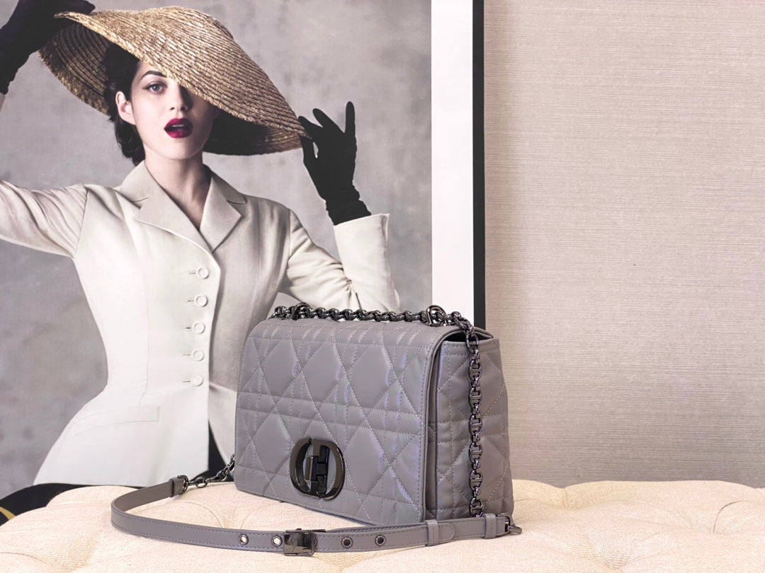 LARGE CARO BAG 28 OPALINE PURPLE CALFSKIN BLACK HARDWARE mysite