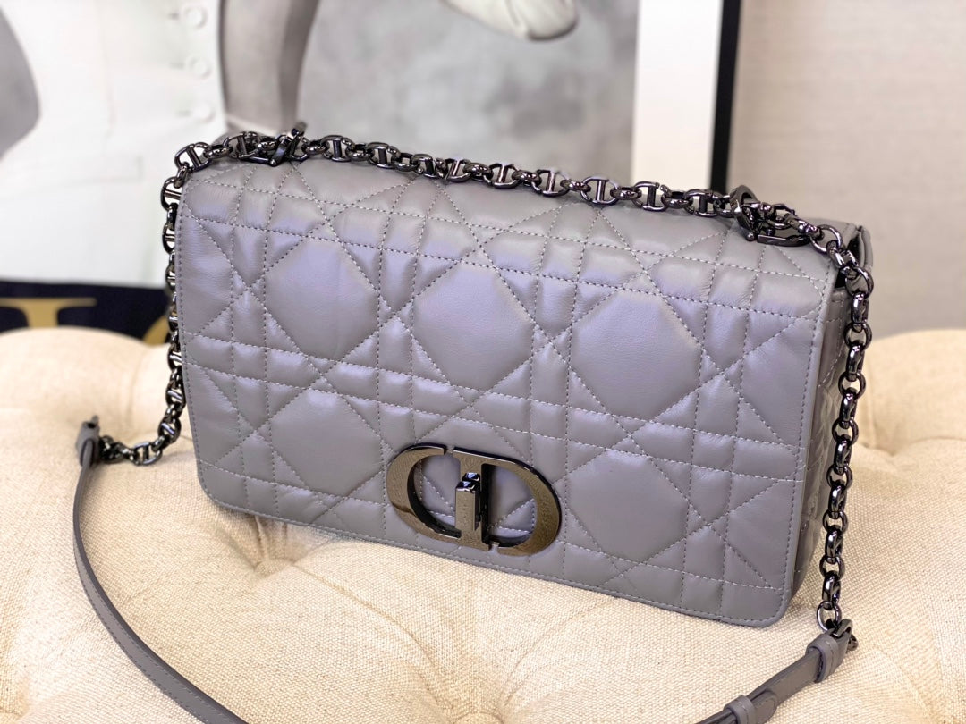 LARGE CARO BAG 28 OPALINE PURPLE CALFSKIN BLACK HARDWARE mysite