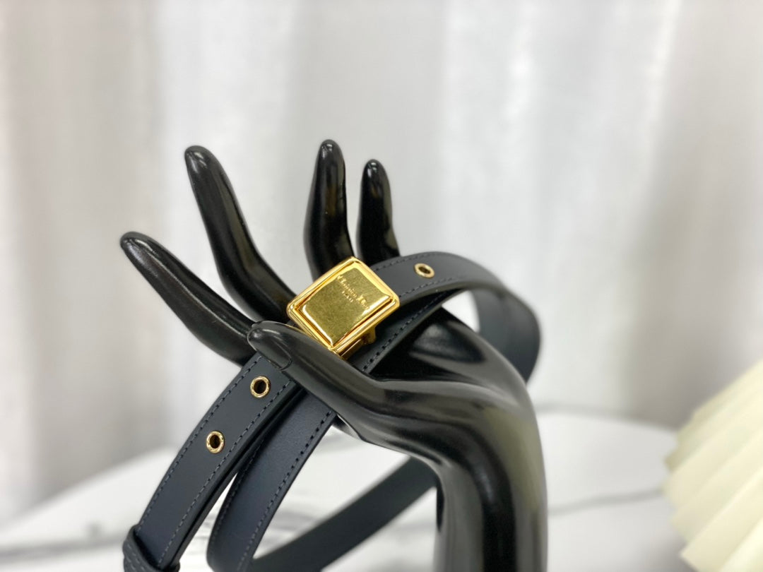 SMALL CD BOBBY 18CM BLUE OBLIQUE CANVAS GOLD HARDWARE mysite