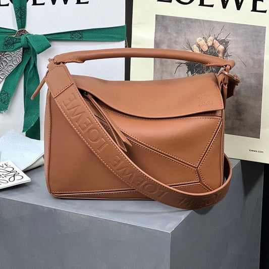 LOE MINI 18 PUZZLE BAG IN TAN SATIN CALFSKIN mysite