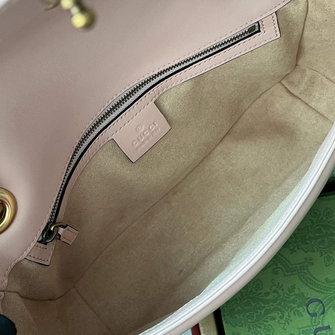 gg marmont 26cm nude mattelasse leather gold hardware mysite