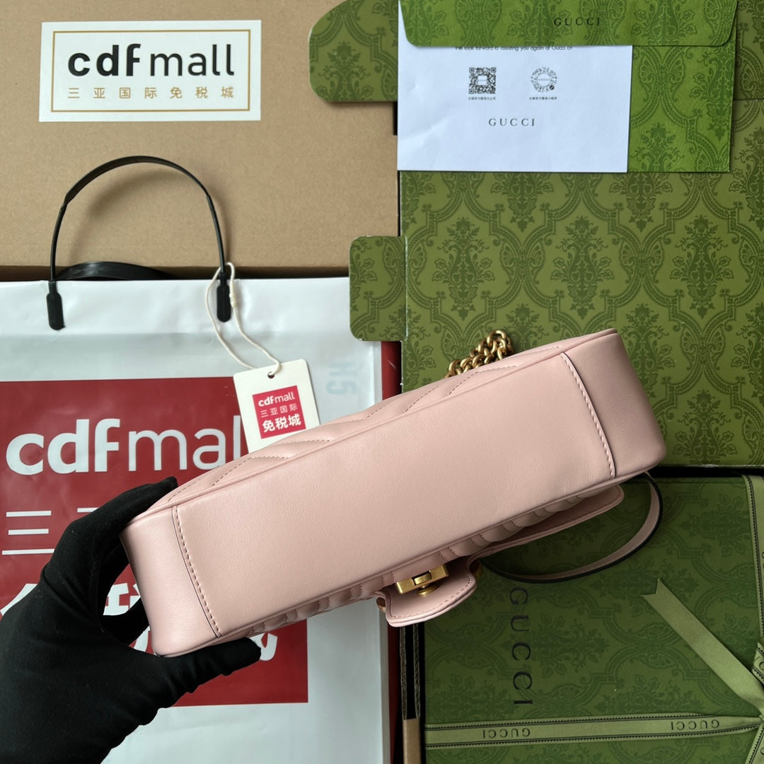 gg marmont 26cm nude mattelasse leather gold hardware mysite