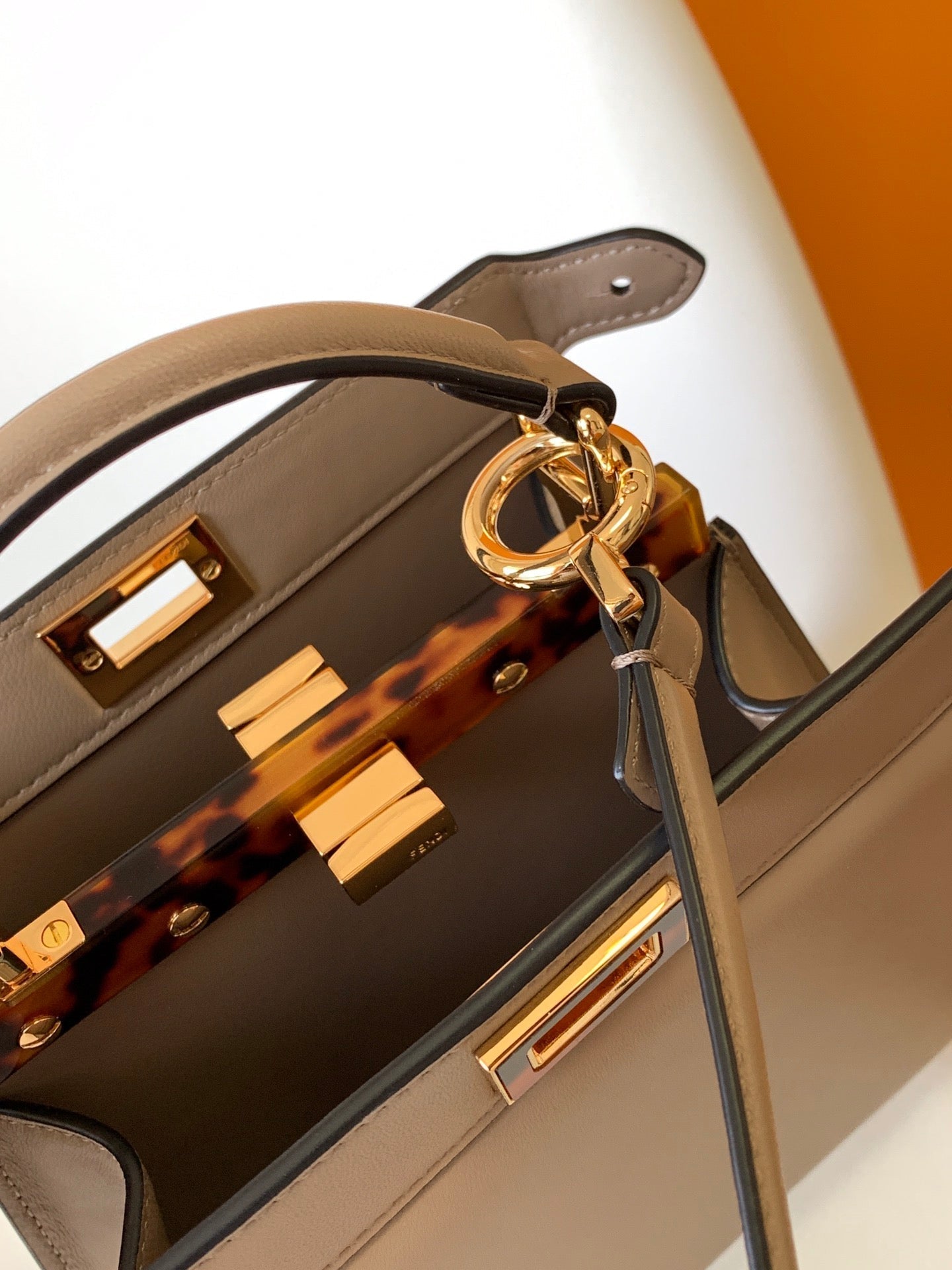 Peekaboo ISeeU Petite 20 Bag Brown Lambskin Ghw mysite