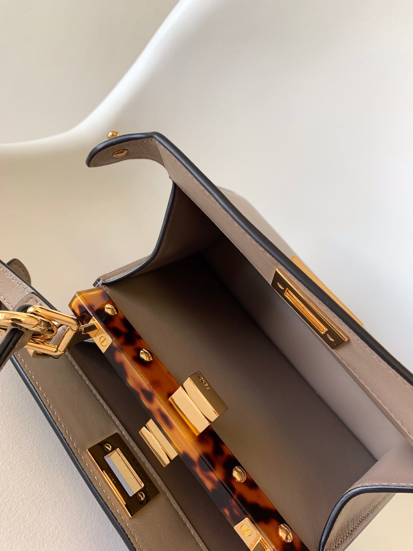 Peekaboo ISeeU Petite 20 Bag Brown Lambskin Ghw mysite