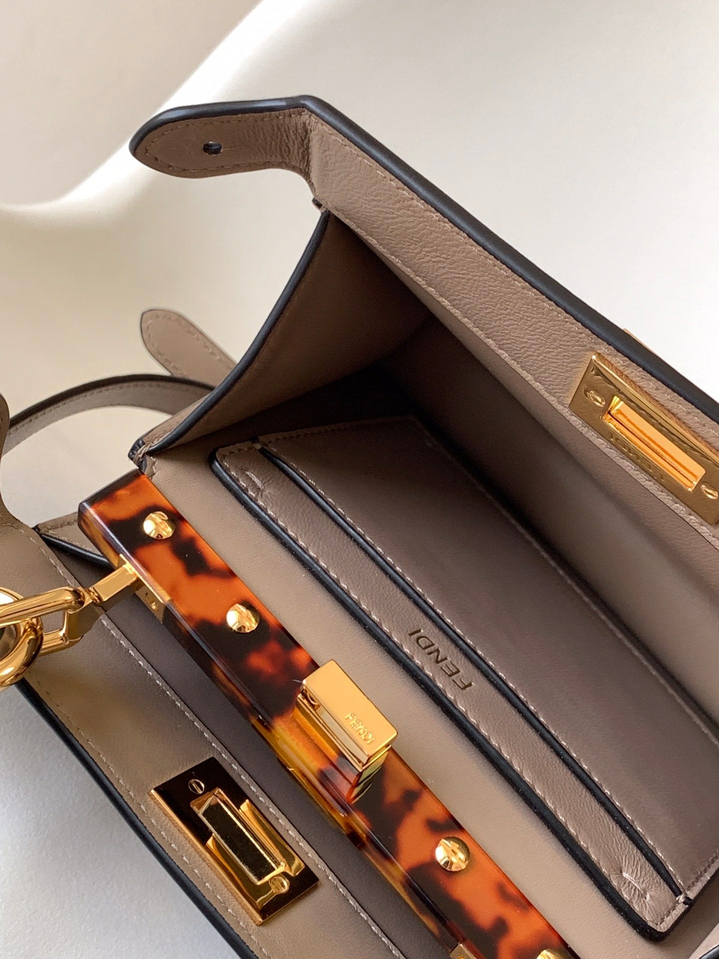 Peekaboo ISeeU Petite 20 Bag Brown Lambskin Ghw mysite