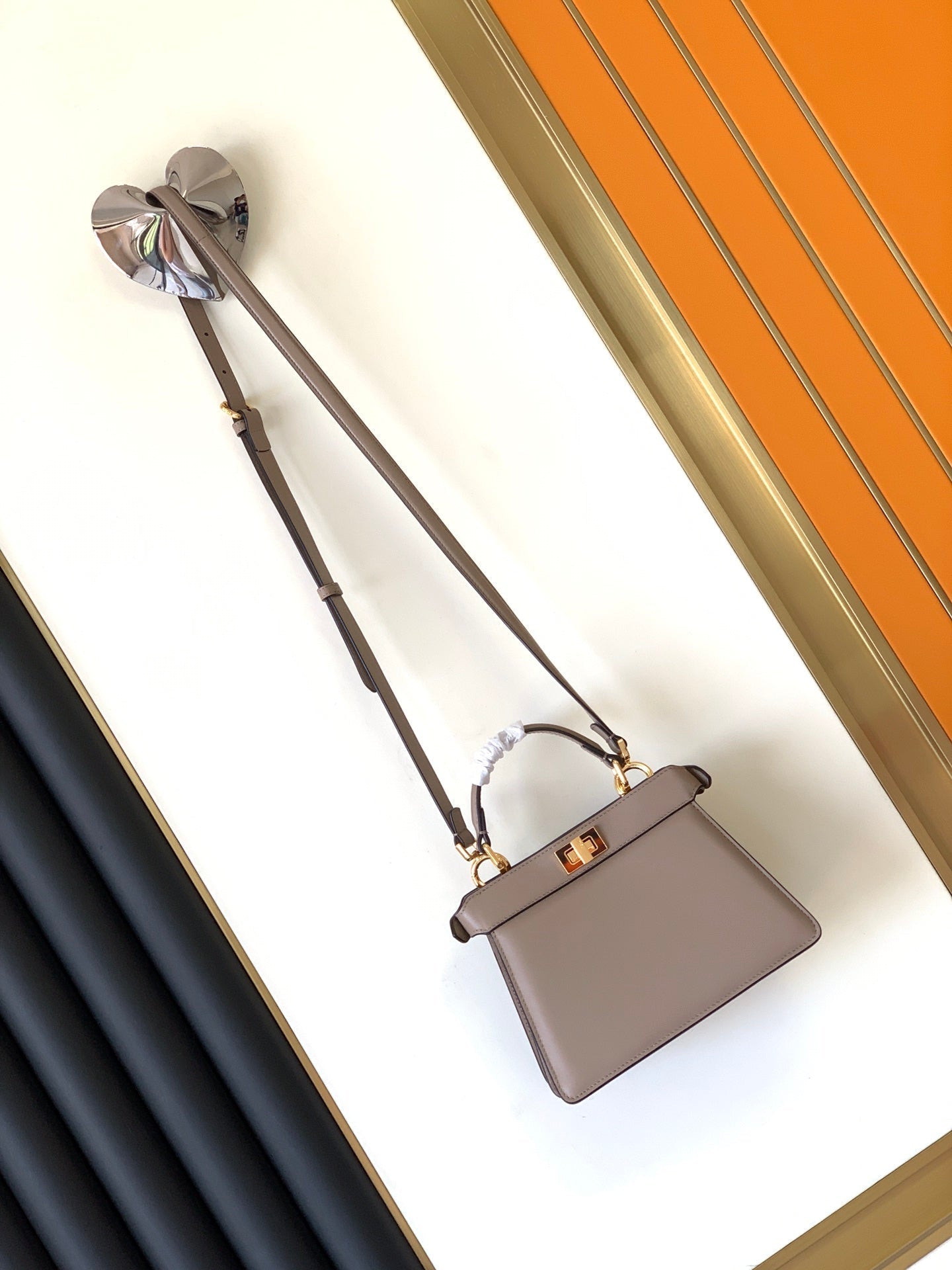 Peekaboo ISeeU Petite 20 Bag Brown Lambskin Ghw mysite