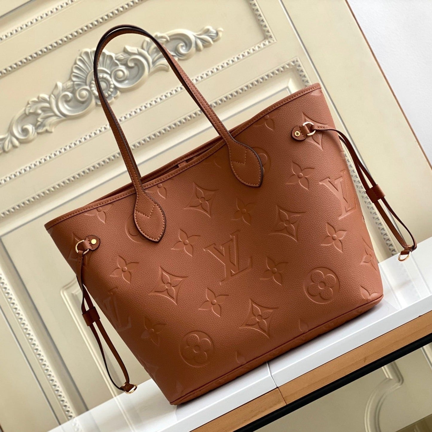 NEVERFULL MM 32 BROWN MONOGRAM EMPREINTE LEATHER mysite