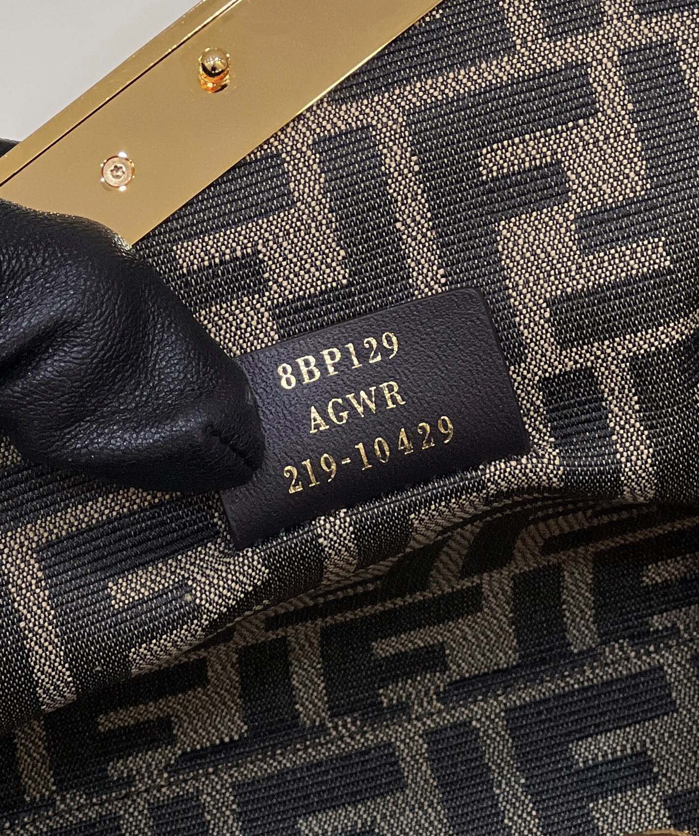 FENDI FIRST SMALL 26 BLACK LEATHER BAG WITH EXOTIC DETAILS mysite