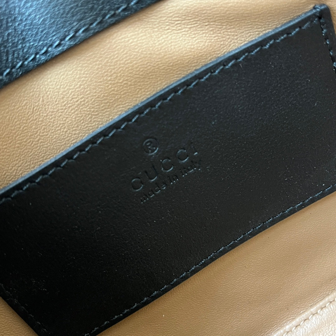 gg jackie mini 19cm black calfskin with chain mysite