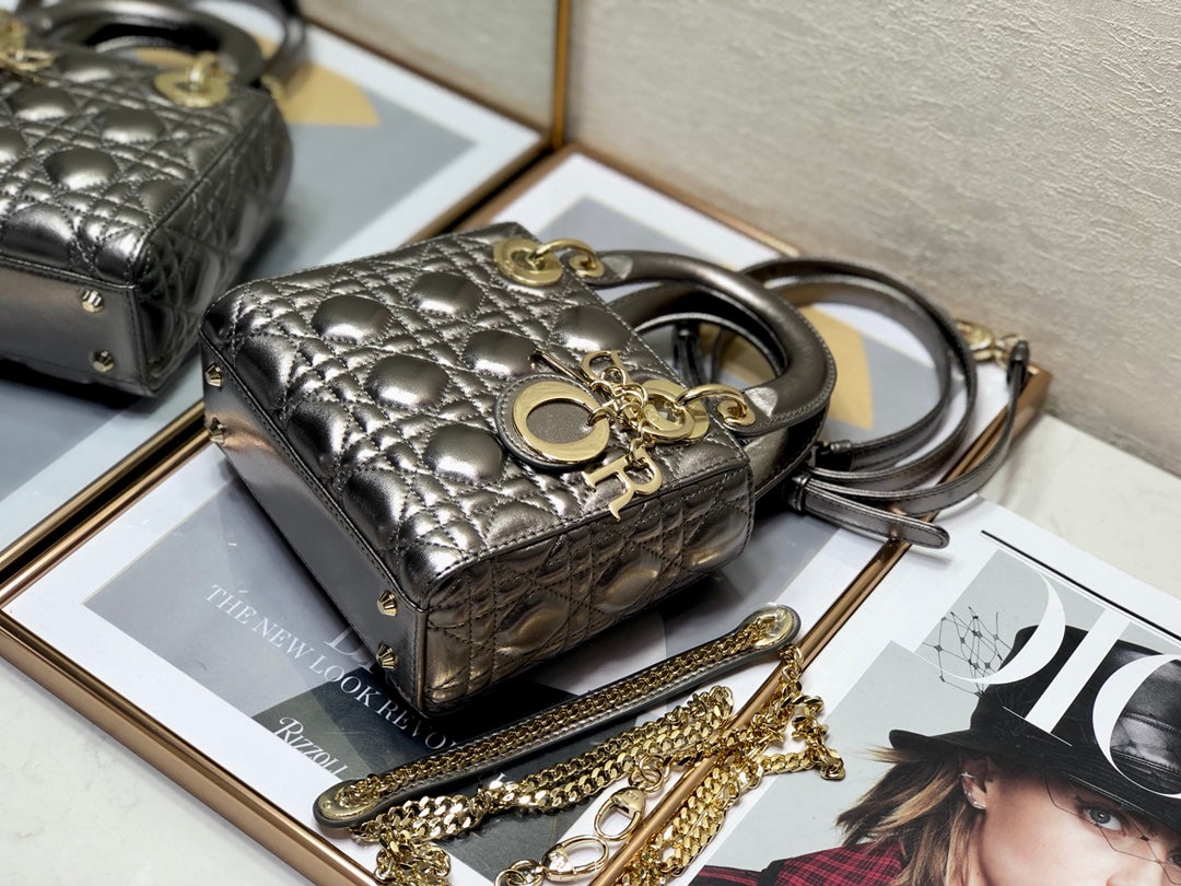 mini lady 17 dark purple metalic lambskin mysite