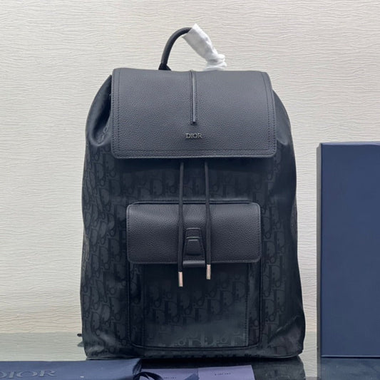 MEDIUM BACKPACK 38 IN BLACK OBLIQUE MIRAGE CALFSKIN mysite
