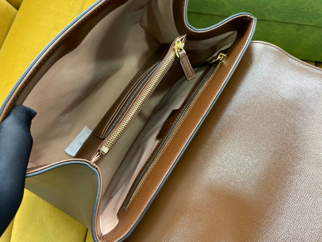 GG HORSEBIT 1955 SMALL 29 BAG BEIGE CANVAS AND LIGHT BROWN CALFSKIN mysite