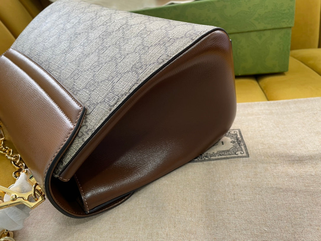 GG HORSEBIT 1955 SMALL 29 BAG BEIGE CANVAS AND LIGHT BROWN CALFSKIN mysite