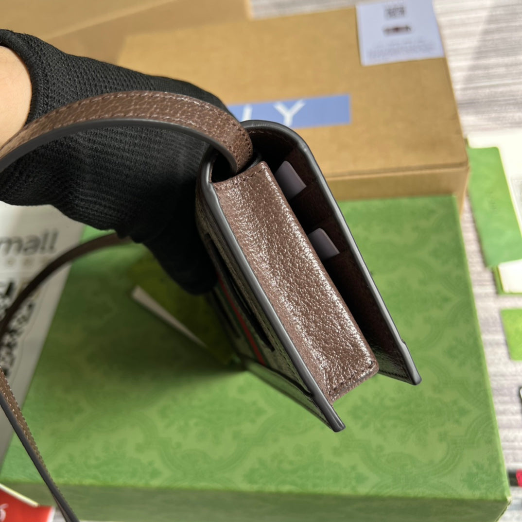 MINI 19 OPHIDIA BAG IN BROWN CALFSKIN AND BEIGE CANVAS mysite