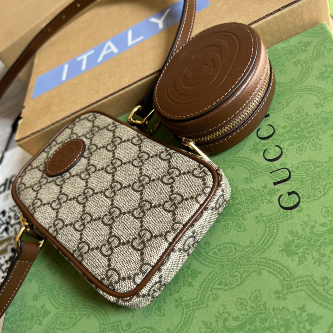 MINI BAG 17 IN BROWN CALFSKIN AND BEIGE CANVAS mysite