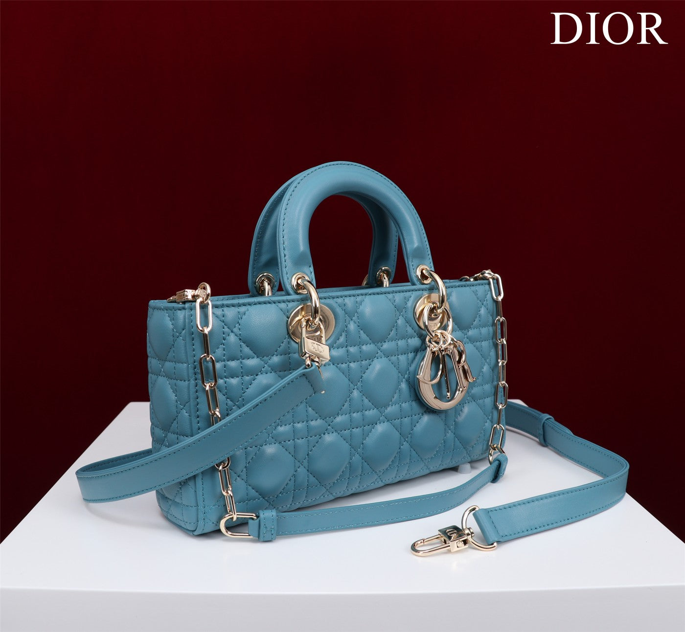 medium lady d-joy 26 cerulean lambskin mysite