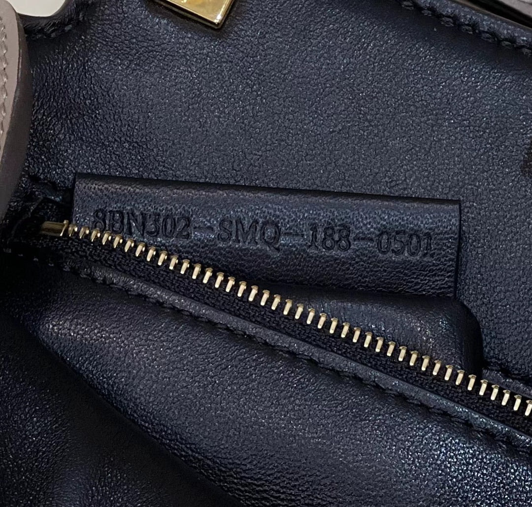 FENDI PEEKABOO 27 IN CAMEL BROWN CALFSKIN WITH GOLD HARDWARE mysite