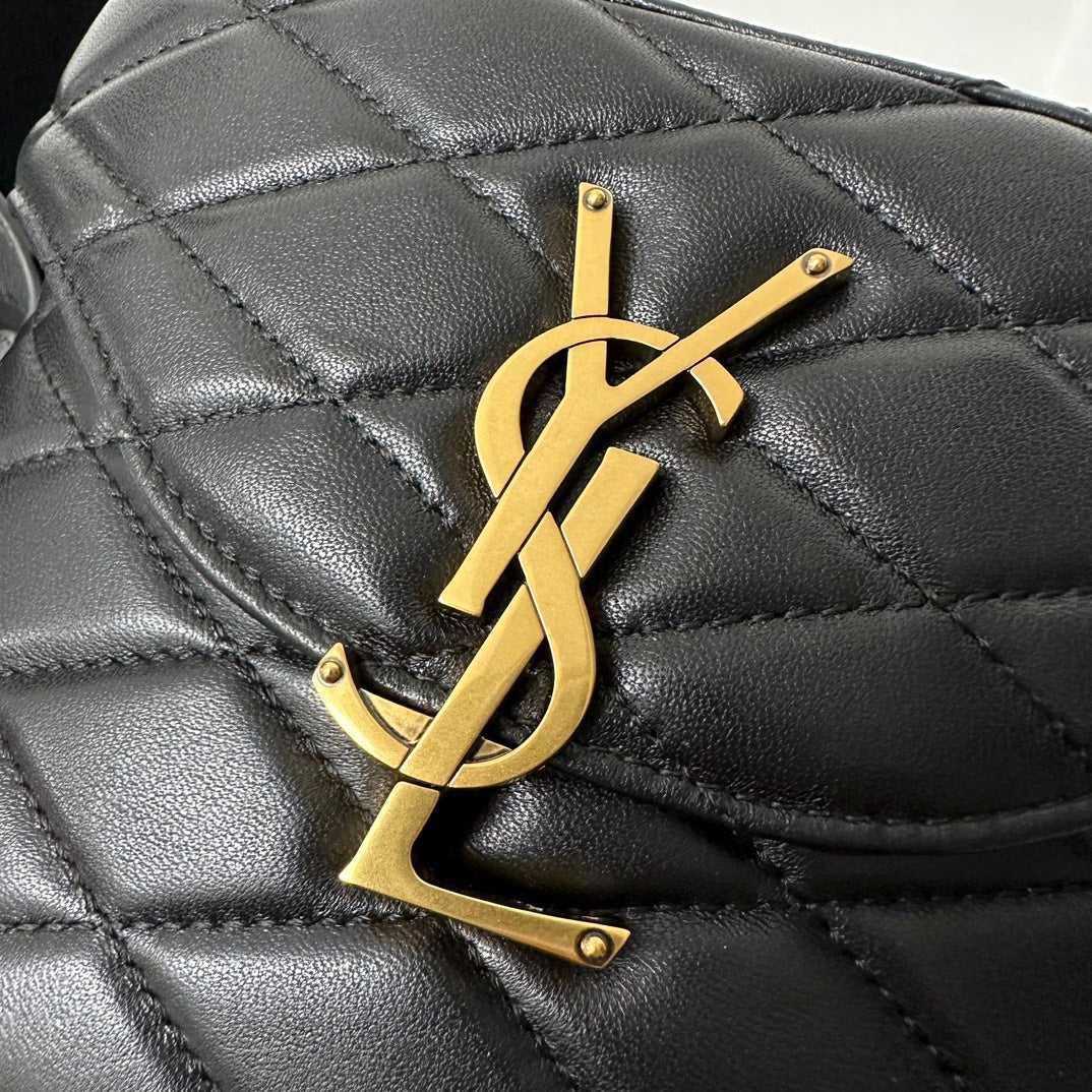 SL June Box Bag In Quilted Black Lambskin Ghw mysite