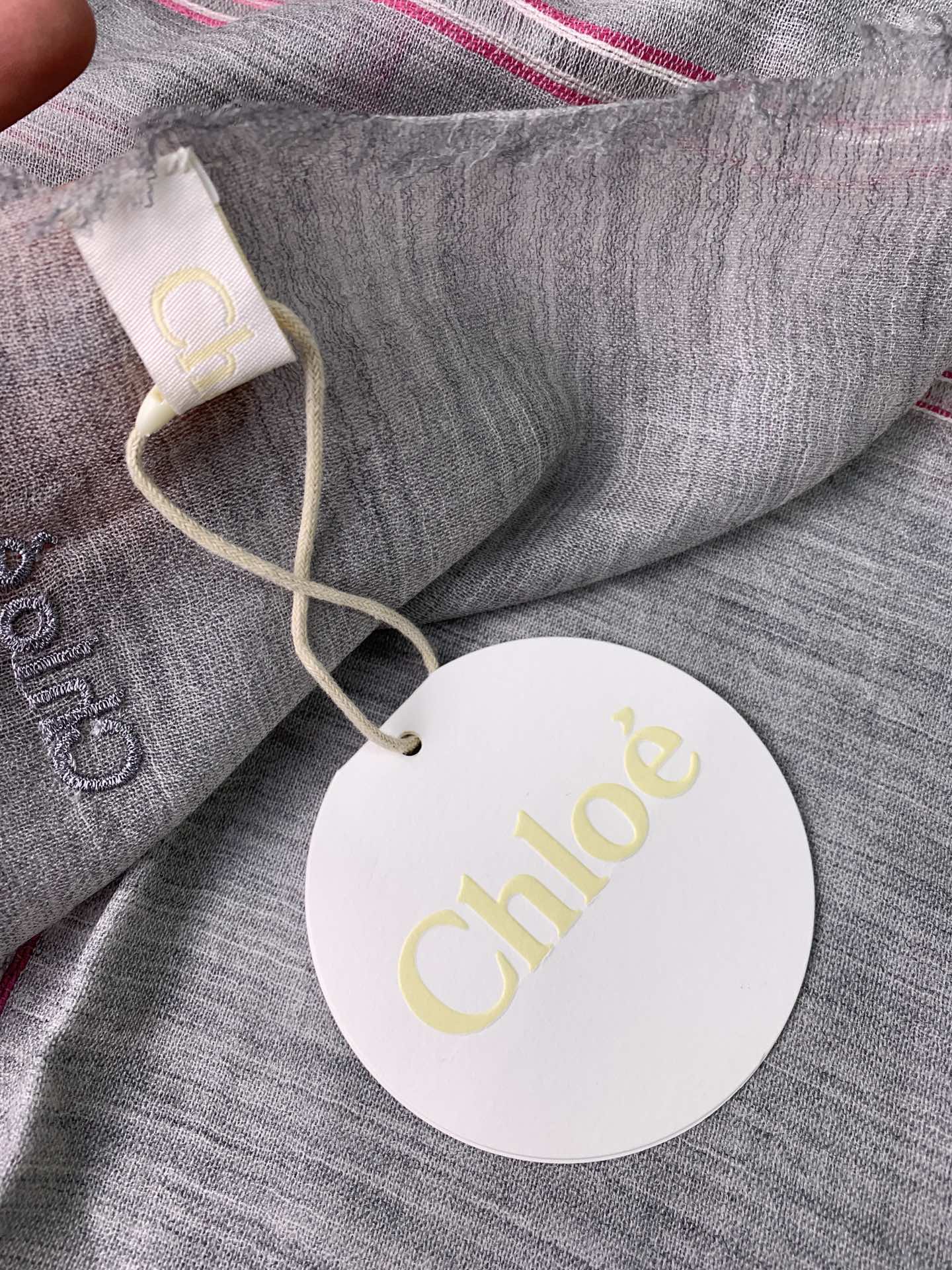 SCARF 200 CM IN SMOKE GRAY CASHMERE 386537 mysite