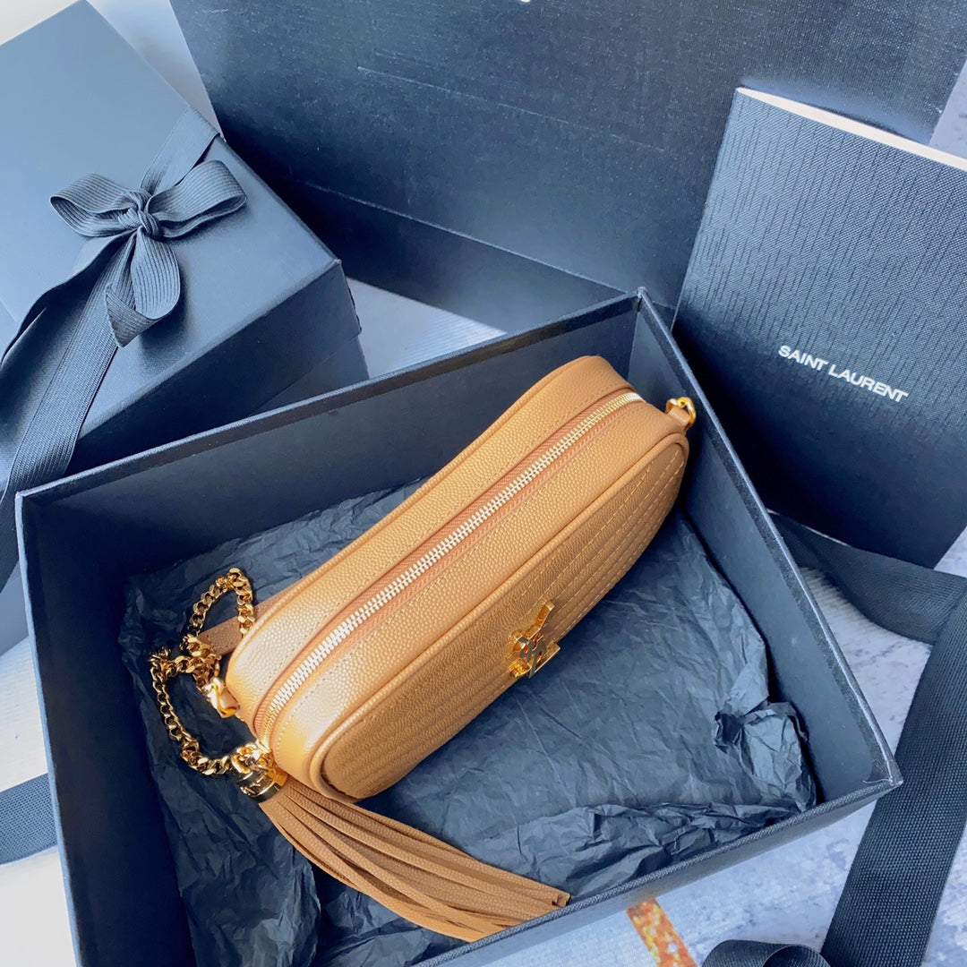 LOU MINI CAMERA BAG 19 IN MANGO ORANGE CAVIAR PATTERN CALFSKIN GOLD HARDWARE mysite