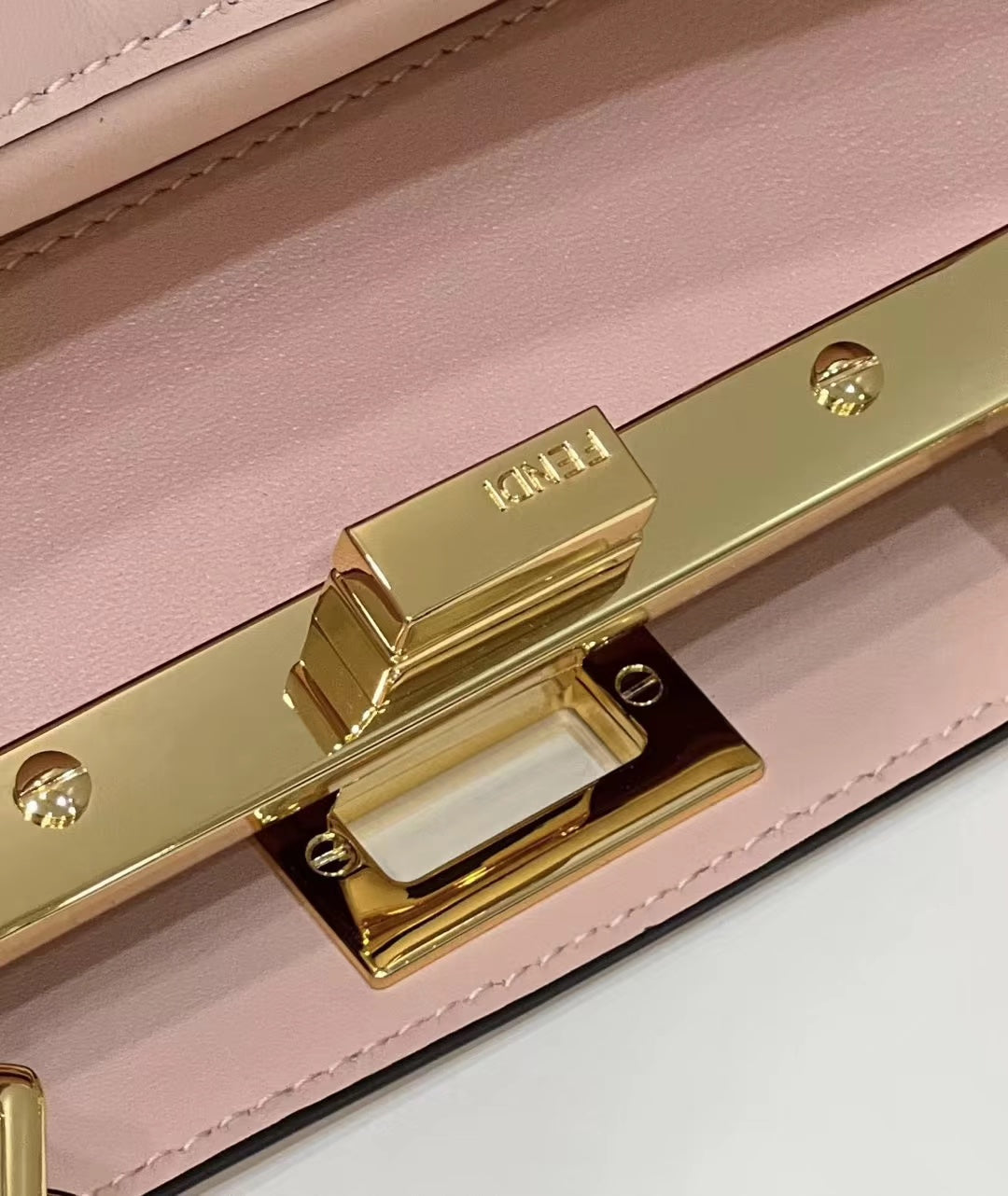 FENDI PEEKABOO MINI 23 BAG IN LIGHT PINK CALFSKIN WITH GOLD HARDWARE mysite
