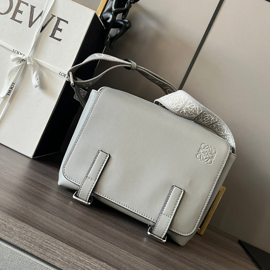 Loew Military Grey Leather Messager Bag mysite
