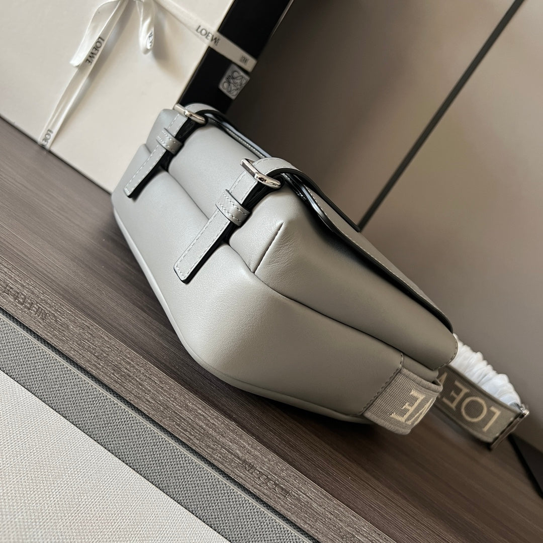 Loewe XS Military Messenger Bag 24.5 Light Grey Cowhide mysite