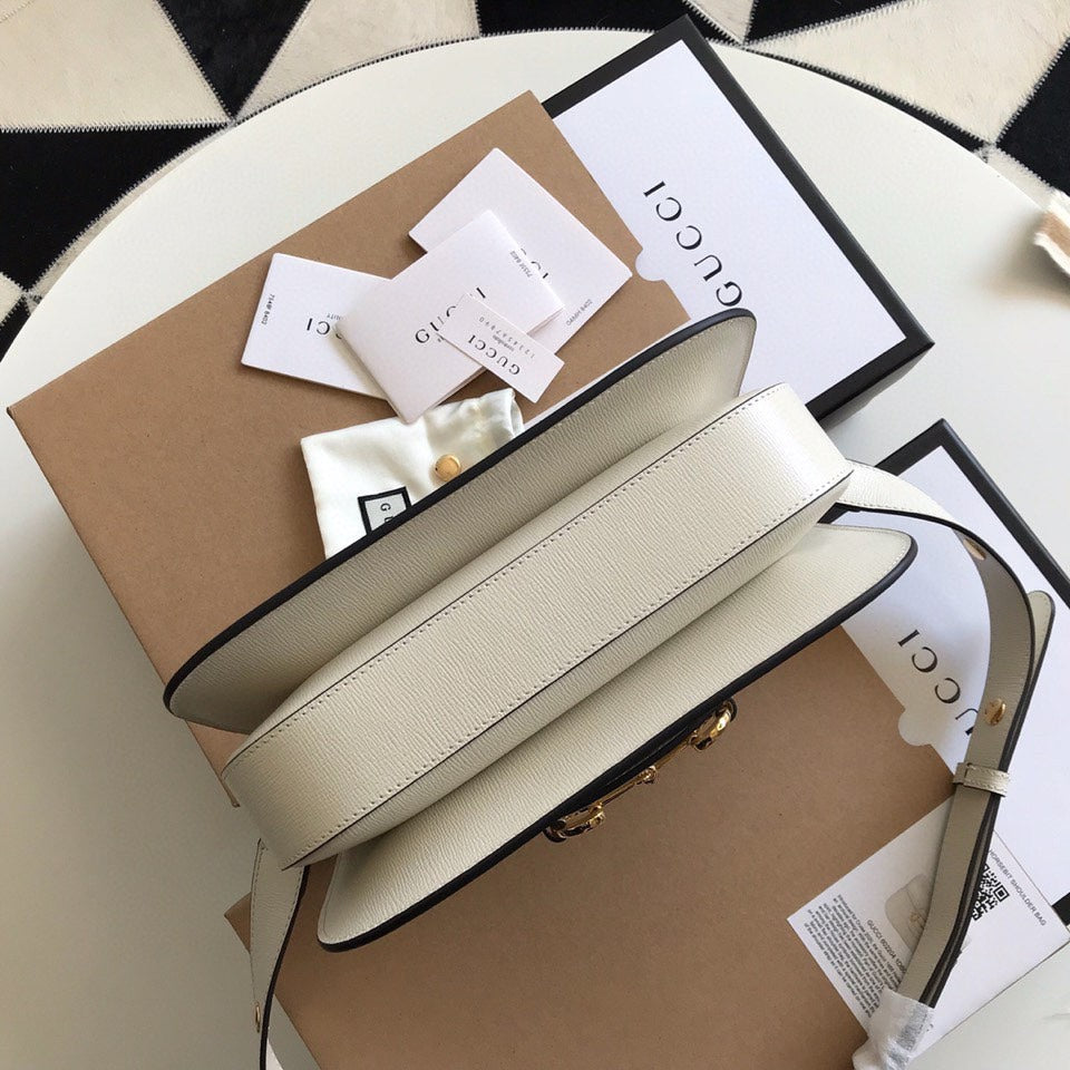 GG HORSEBIT 1955 MINI BAG 25 IN WHITE CALFSKIN mysite