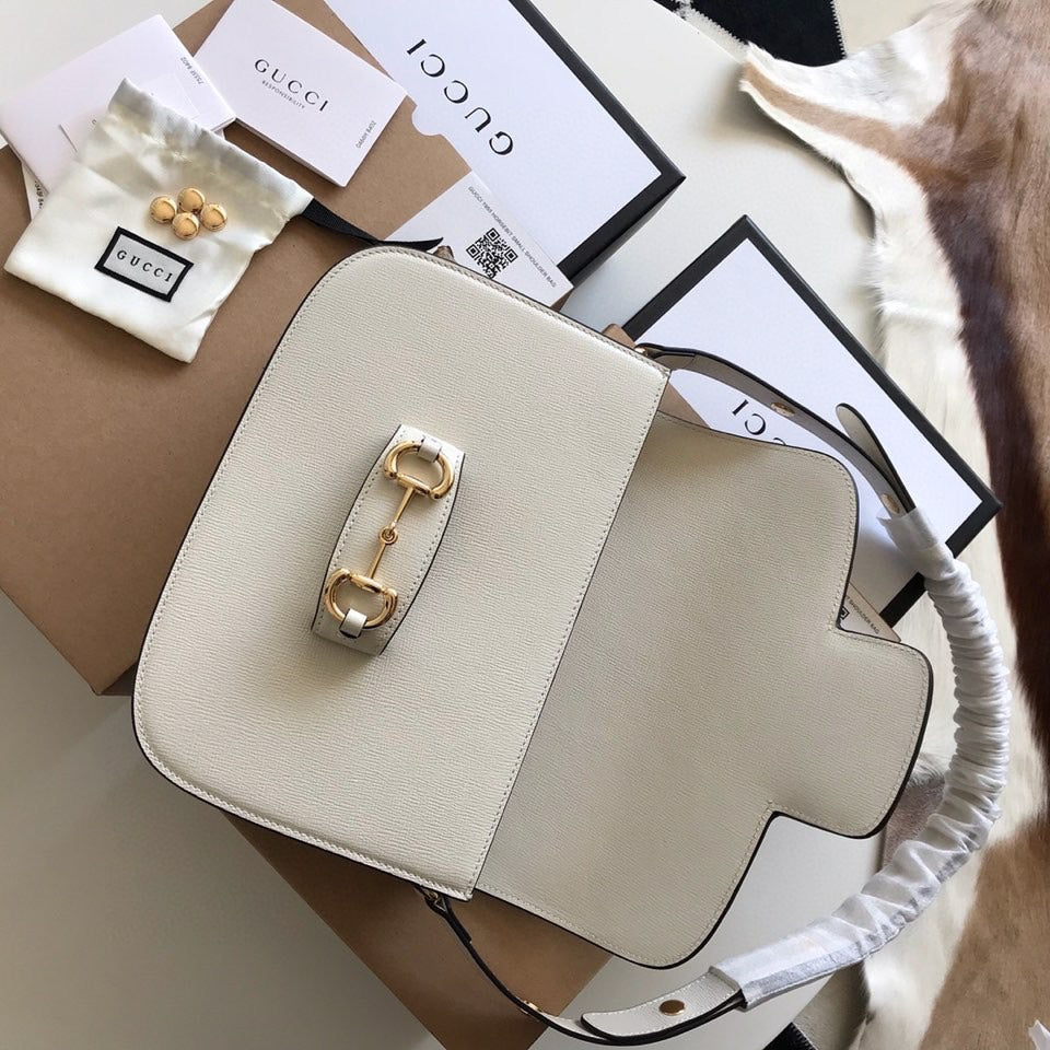 GG HORSEBIT 1955 MINI BAG 25 IN WHITE CALFSKIN mysite