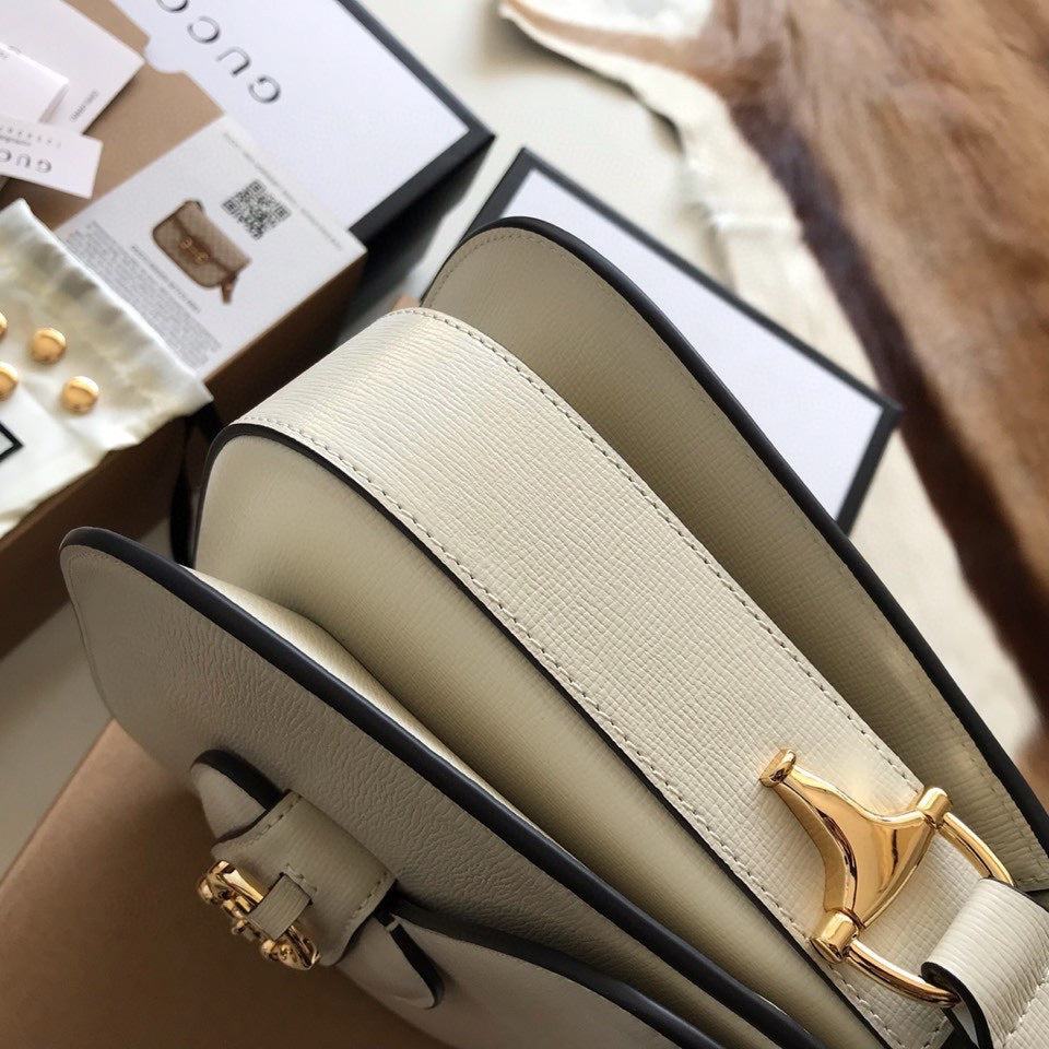 GG HORSEBIT 1955 MINI BAG 25 IN WHITE CALFSKIN mysite