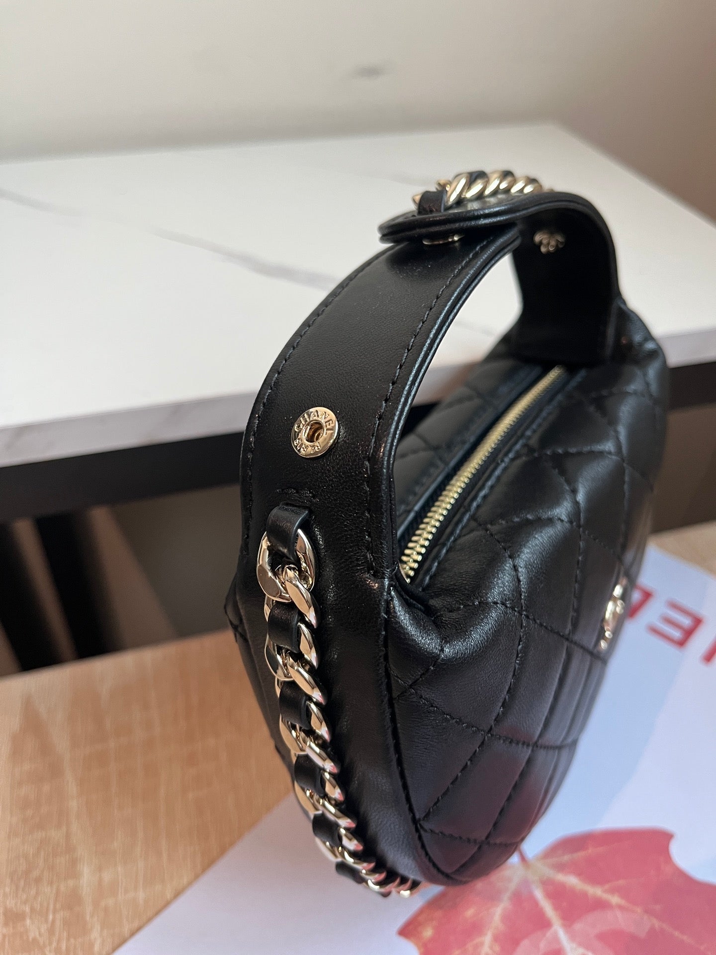 MINI HOBO BAG 16 IN BLACK LAMBSKIN mysite