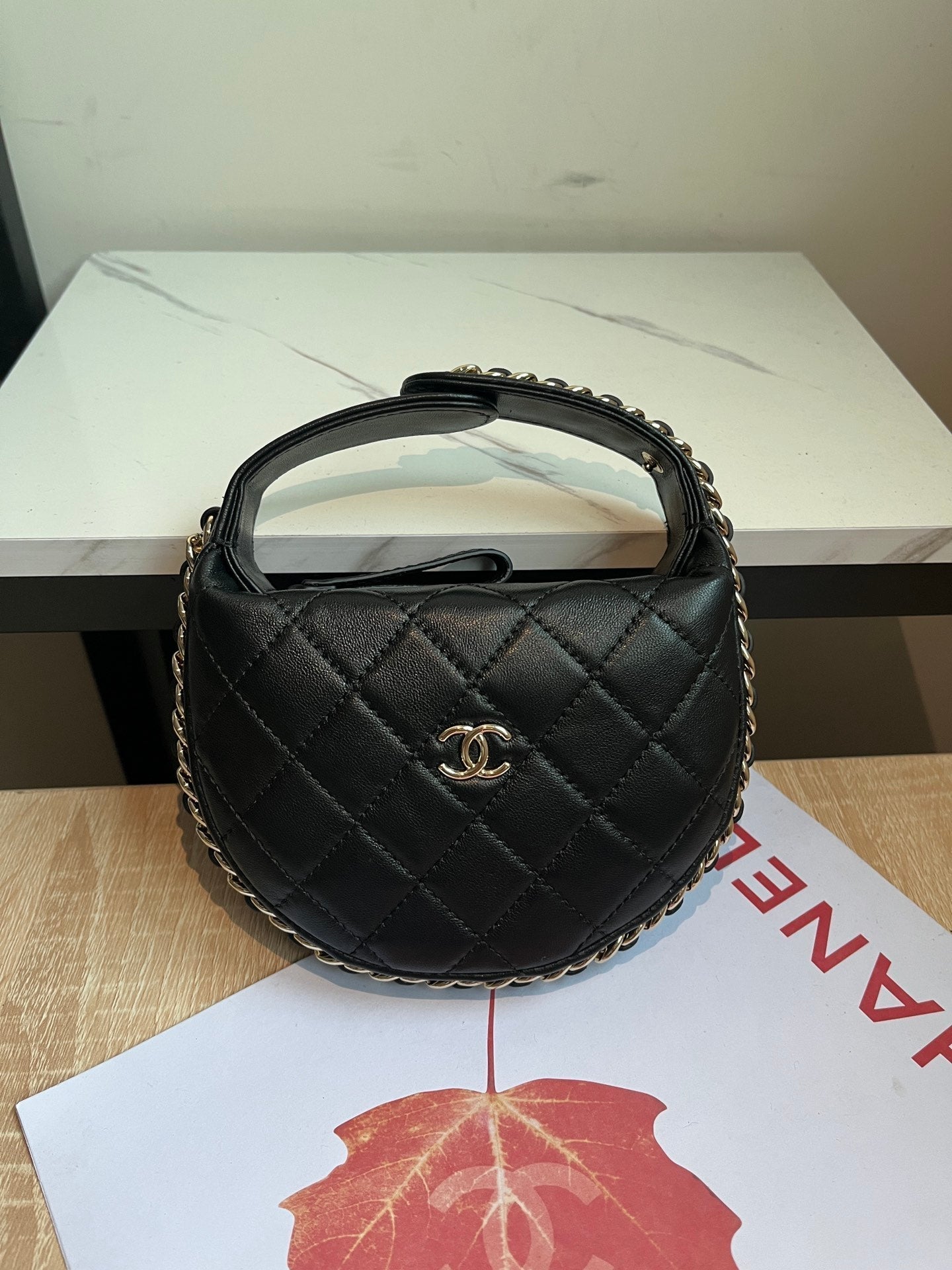 MINI HOBO BAG 16 IN BLACK LAMBSKIN mysite